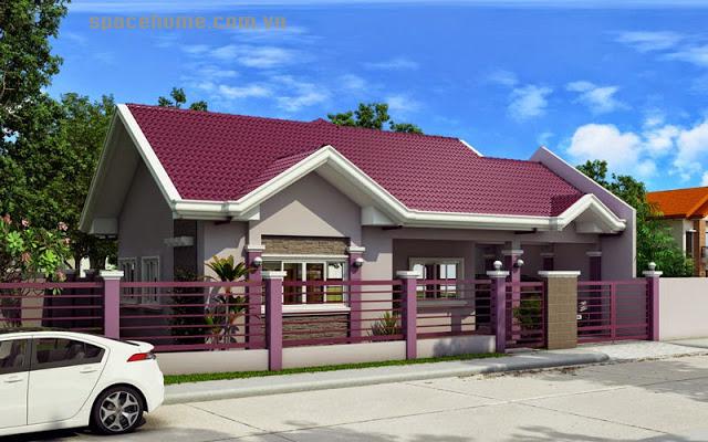 Thiết kế nhà cấp 4 đẹp, Thiết kế nhà vườn 1 tầng