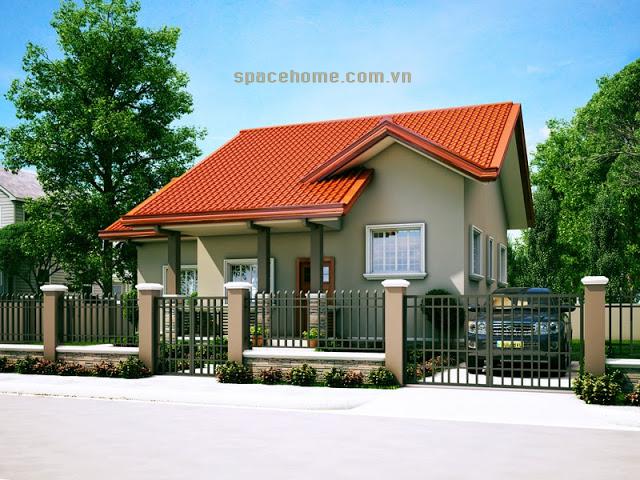 Thiết kế nhà vườn, Thiết kế nhà cấp 4 đẹp ở Thạch Thất